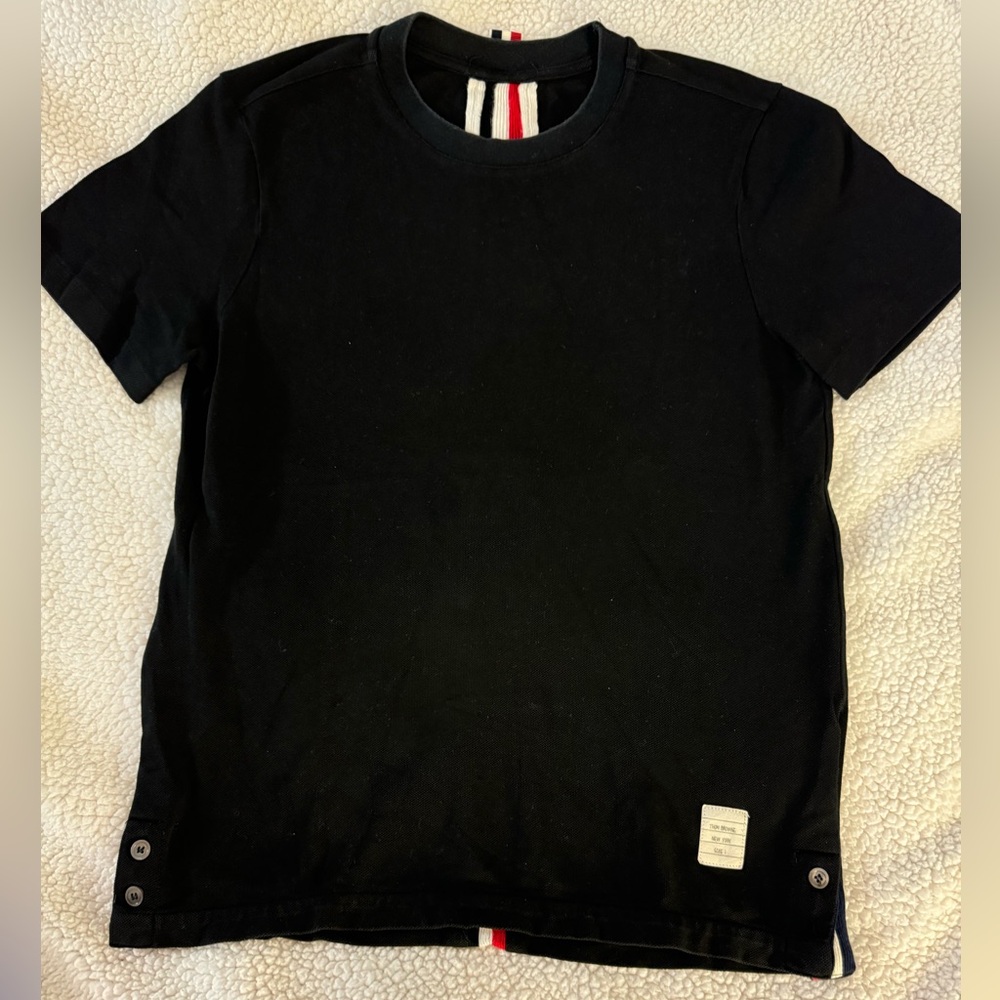 Thom Browne Black Short Sleeve Tee